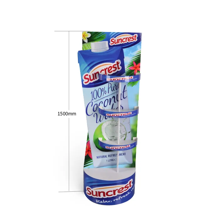 Eye-Catching Tray Beverage Paper Display Rack